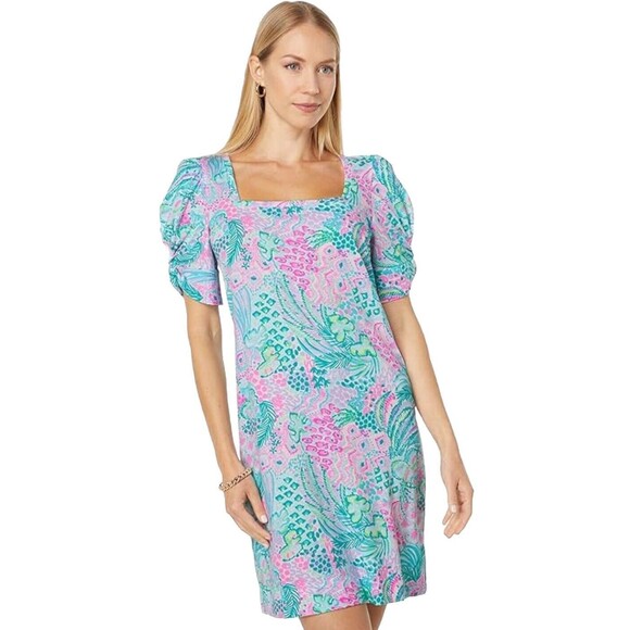 Lilly Pulitzer Haydn Short Sleeve Dress in Banana Split Size LARGE - Picture 1 of 7